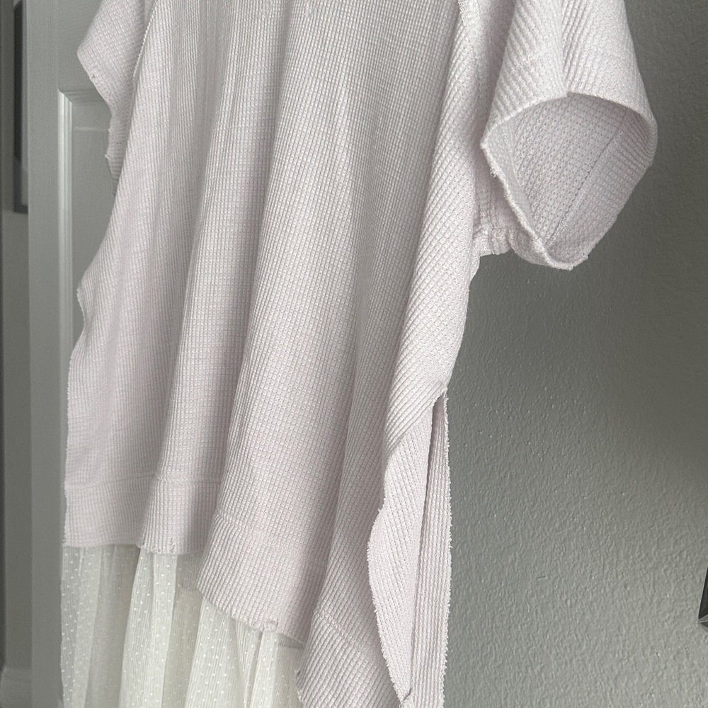Free People Lavender and White Layered Top - Picture 5 of 6
